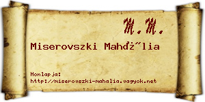 Miserovszki Mahália névjegykártya